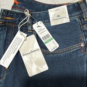 Tommy Bahama Men's Straight Jeans - Dark indigo wash. Antigua Cove 34 x 30